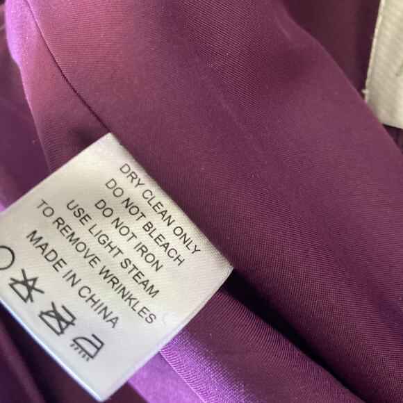 Azazie Halter Dress Womens 4 Purple Grape Long Gown Formal Floor Length - Picture 6 of 13